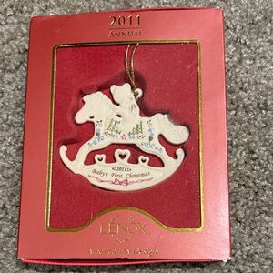 Lenox 2011 Rocking Horse Baby’s  First Christmas Ornament 2011